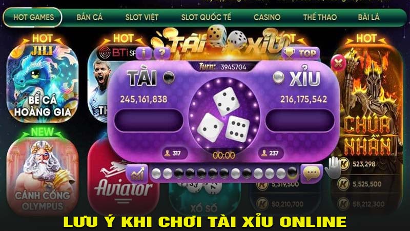 Lưu ý khi chơi Tài Xỉu online